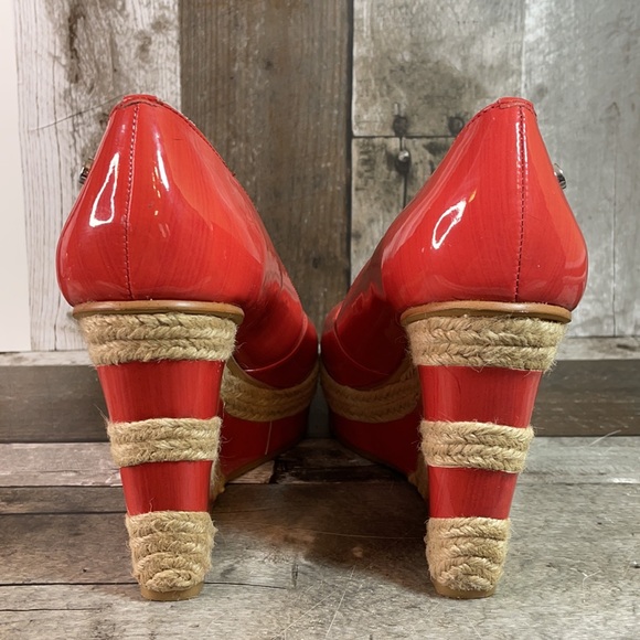 Calvin Klein Harlo Platform Peep Toe Wedges - Picture 3 of 9